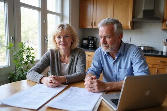 Couple in their 60s planning retirement